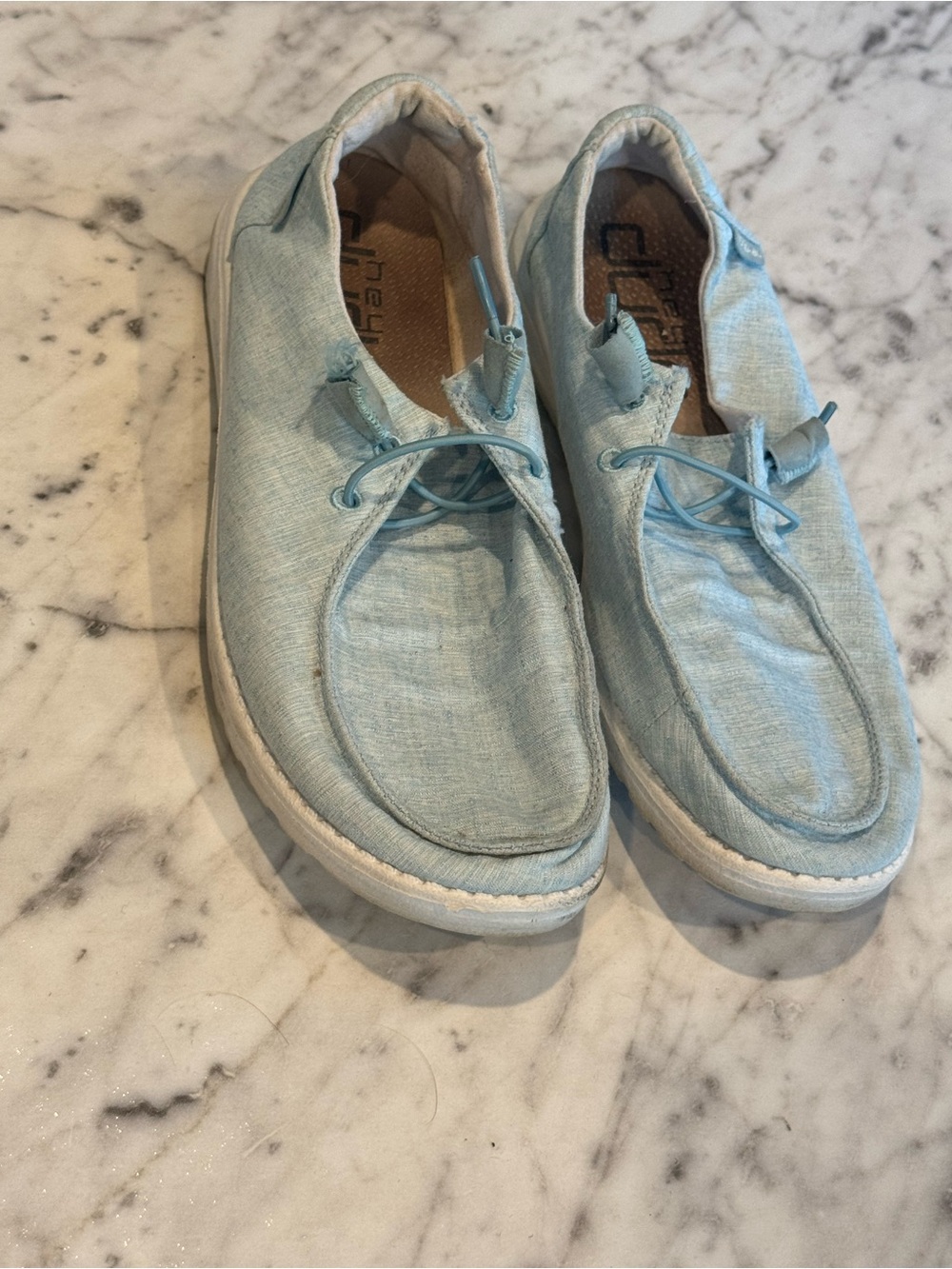 Hey Dude Wendy Light Blue Slip-On Loafers - Picture 6 of 8